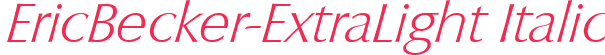 EricBecker-ExtraLight Italic